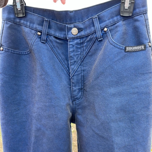 Metallic Blue Rough Rider Jeans - Picture 6 of 6